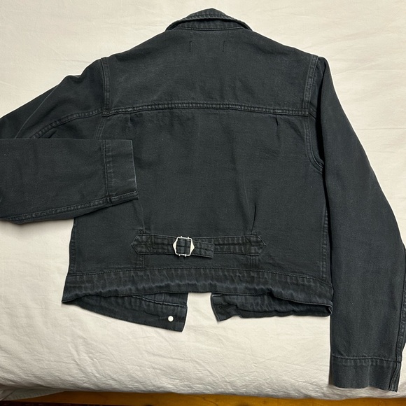 Alex Mill XS shrunken washed black denim jacket - Picture 2 of 3